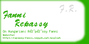 fanni repassy business card